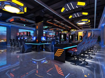 现代网咖3D模型下载